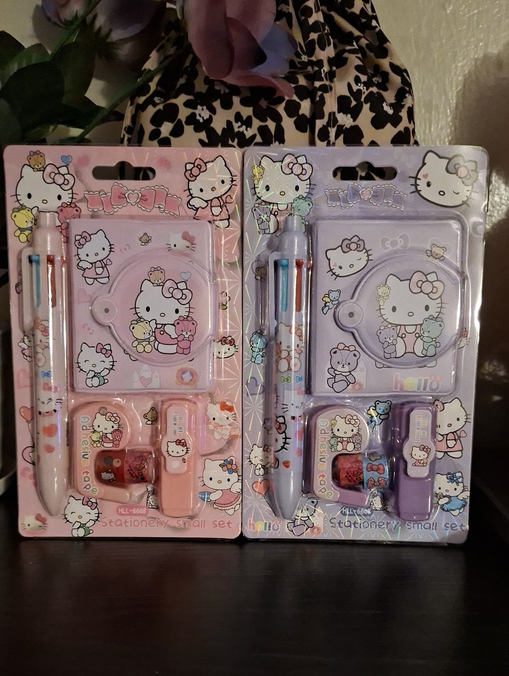 Hello Kitty Pink & Lavender Mini Stationery Gift Sets - 2 Pack